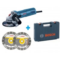 Kampinio šlifavimo mašina Bosch GWS 880 Professional + Priedai